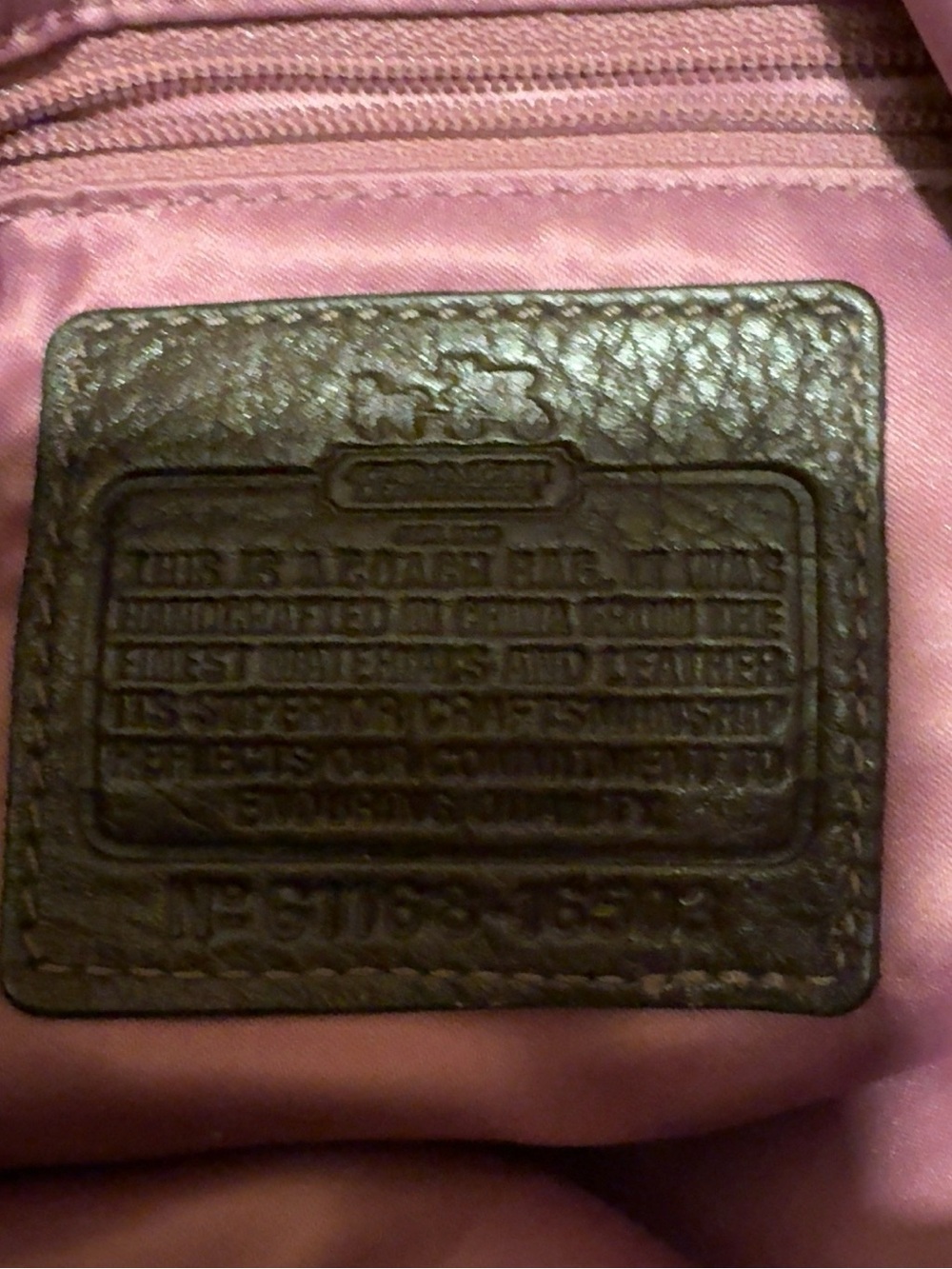 Coach Dark Brown Pebbled Leather Shoulder Bag with Gold Hardware - Picture 2 of 6